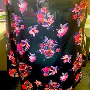 Floral kimono with 3/4 flare sleeves